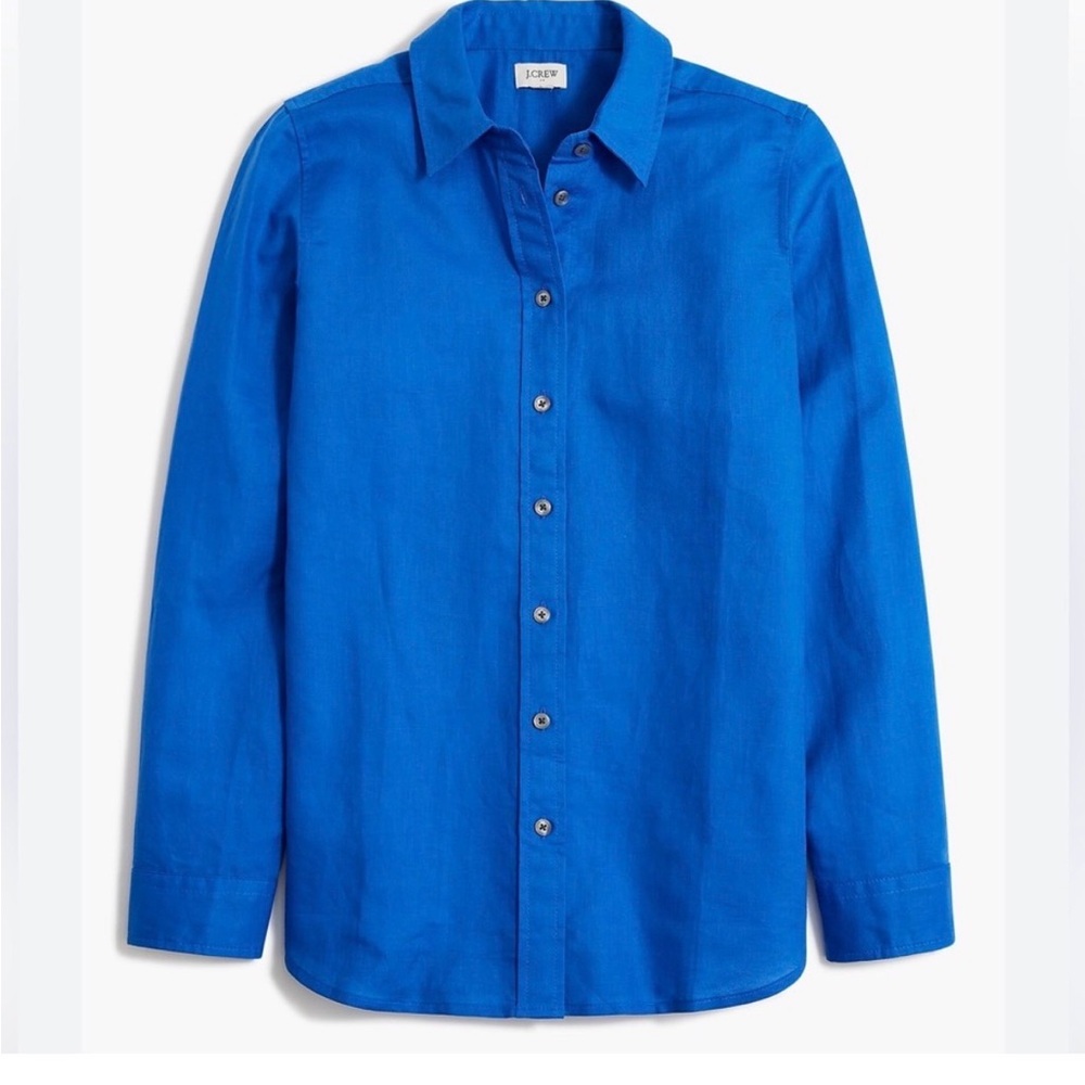 J. Crew Vibrant Blue Casual Button Down Shirt